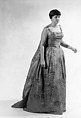 Evening dress, John Cavanagh (British, 1914–2004), Dacron, Lurex, British